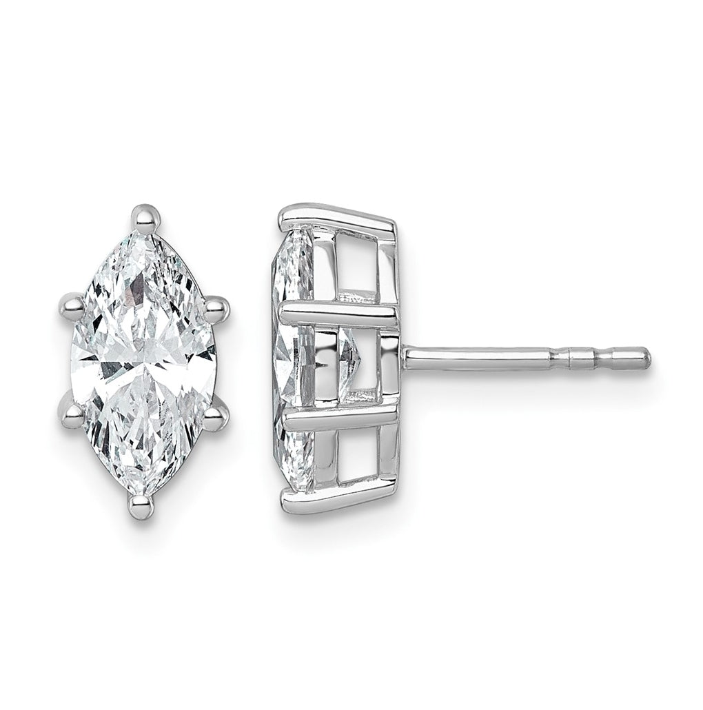14K Yellow Gold 1/3 ctw Lab Grown Diamond VS+ F+ Marquise 6 Prong Earring – Elegant Jewelry Gift for Birthday, Anniversary, Engagement, Wedding