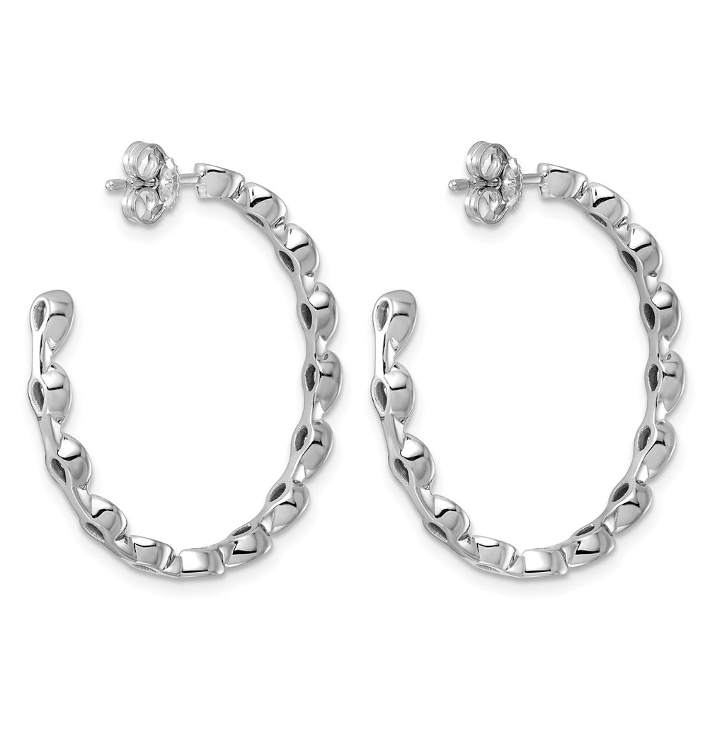 10k White Gold 2ct Lab Grown Diamond VS+ F+ Pear Complete C-Hoop Earrings – Elegant Jewelry Gift for Birthday, Anniversary, Engagement, Wedding