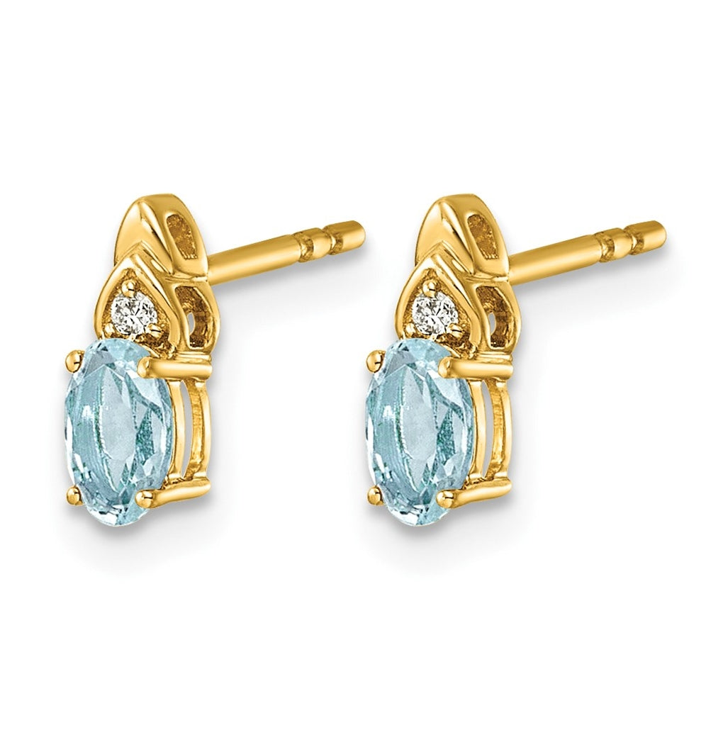 14K Yellow Gold Amethyst & Lab Grown Diamond VS/SI+ G+ February Birthstone Complete Stud Earrings – Elegant Jewelry Gift for Birthday, Anniversary, Engagement, Wedding