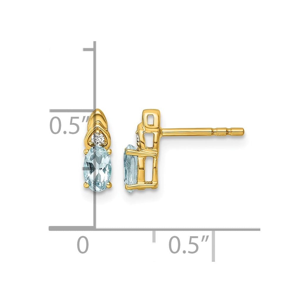 14K Yellow Gold Amethyst & Lab Grown Diamond VS/SI+ G+ February Birthstone Complete Stud Earrings – Elegant Jewelry Gift for Birthday, Anniversary, Engagement, Wedding