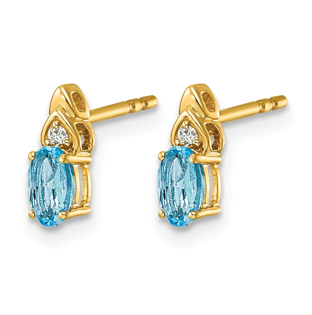 14K Yellow Gold Amethyst & Lab Grown Diamond VS/SI+ G+ February Birthstone Complete Stud Earrings – Elegant Jewelry Gift for Birthday, Anniversary, Engagement, Wedding