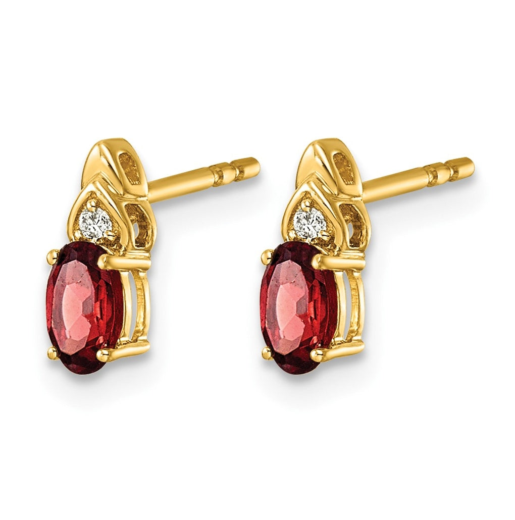 14K Yellow Gold Amethyst & Lab Grown Diamond VS/SI+ G+ February Birthstone Complete Stud Earrings – Elegant Jewelry Gift for Birthday, Anniversary, Engagement, Wedding