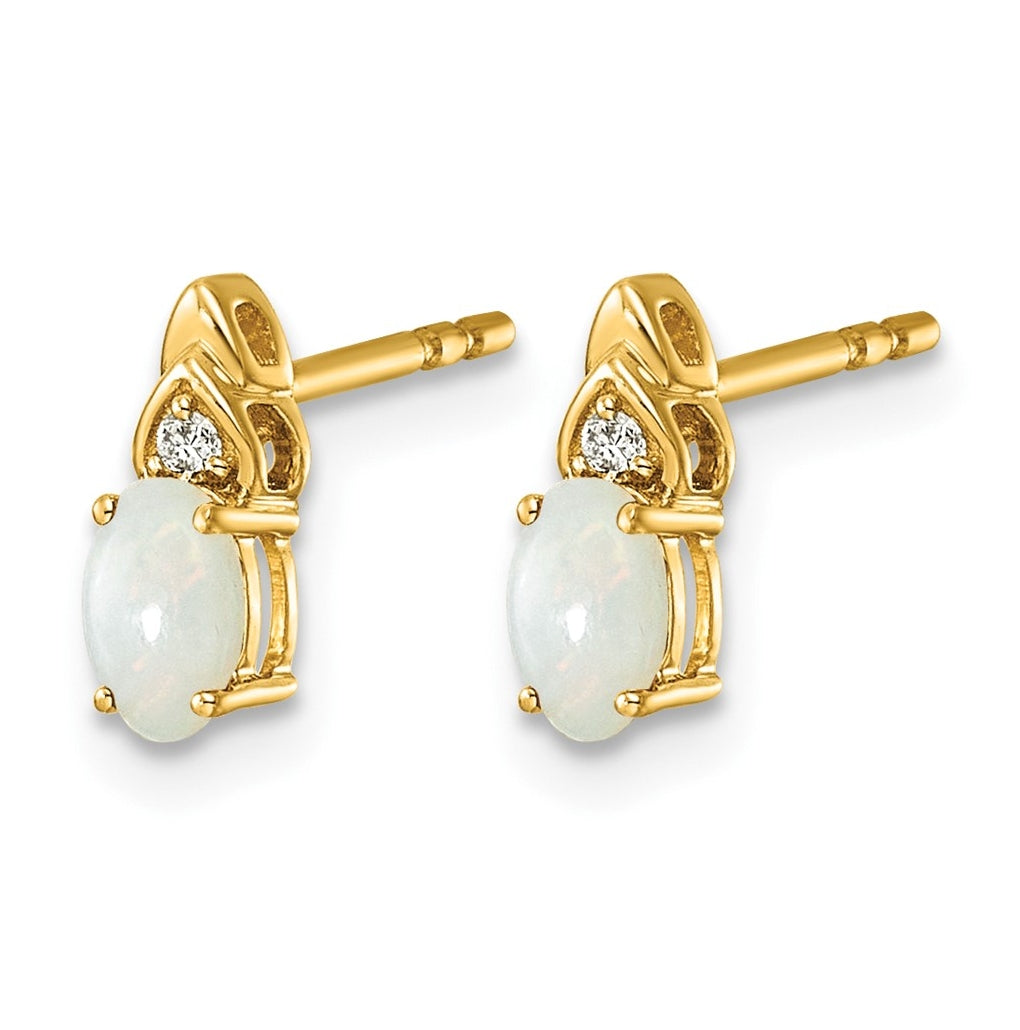 14K Yellow Gold Amethyst & Lab Grown Diamond VS/SI+ G+ February Birthstone Complete Stud Earrings – Elegant Jewelry Gift for Birthday, Anniversary, Engagement, Wedding