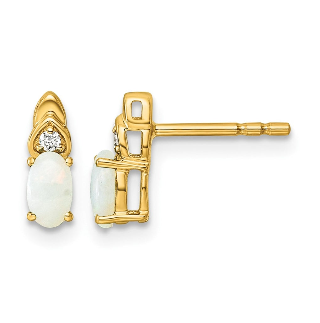 14K Yellow Gold Amethyst & Lab Grown Diamond VS/SI+ G+ February Birthstone Complete Stud Earrings – Elegant Jewelry Gift for Birthday, Anniversary, Engagement, Wedding