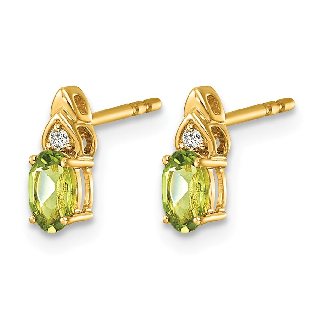 14K Yellow Gold Amethyst & Lab Grown Diamond VS/SI+ G+ February Birthstone Complete Stud Earrings – Elegant Jewelry Gift for Birthday, Anniversary, Engagement, Wedding