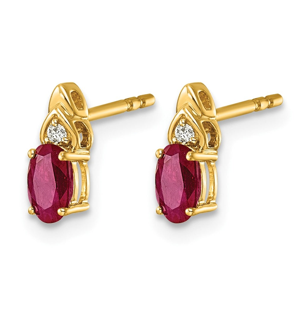 14K Yellow Gold Amethyst & Lab Grown Diamond VS/SI+ G+ February Birthstone Complete Stud Earrings – Elegant Jewelry Gift for Birthday, Anniversary, Engagement, Wedding