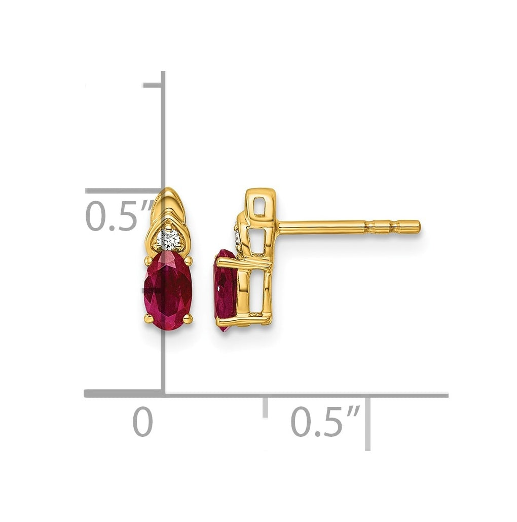 14K Yellow Gold Amethyst & Lab Grown Diamond VS/SI+ G+ February Birthstone Complete Stud Earrings – Elegant Jewelry Gift for Birthday, Anniversary, Engagement, Wedding