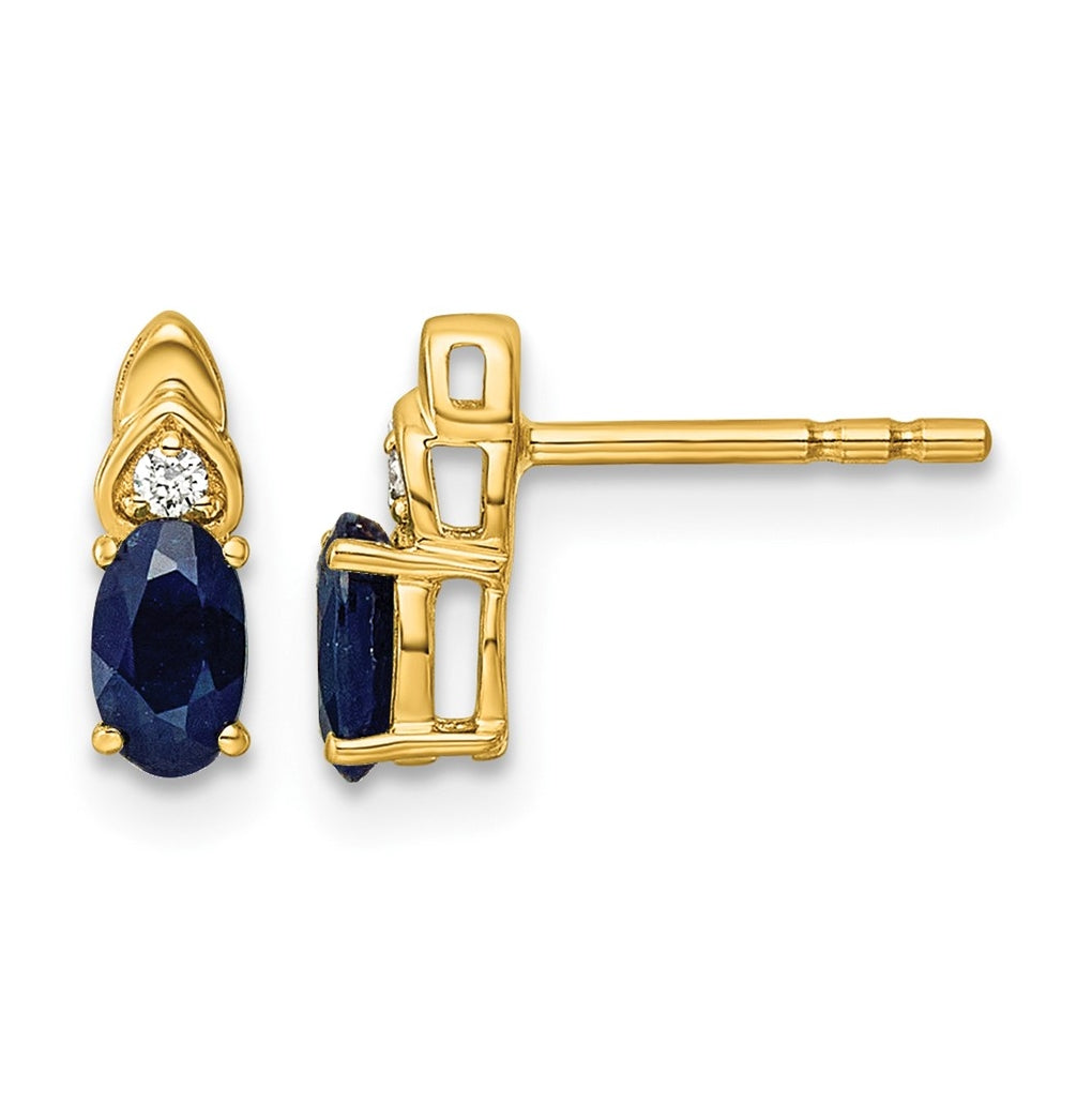 14K Yellow Gold Amethyst & Lab Grown Diamond VS/SI+ G+ February Birthstone Complete Stud Earrings – Elegant Jewelry Gift for Birthday, Anniversary, Engagement, Wedding