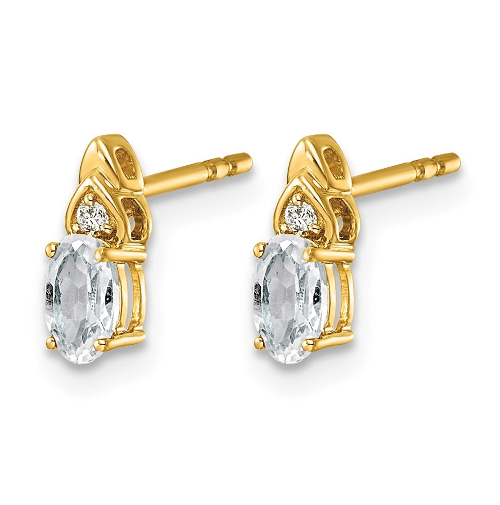 14K Yellow Gold Amethyst & Lab Grown Diamond VS/SI+ G+ February Birthstone Complete Stud Earrings – Elegant Jewelry Gift for Birthday, Anniversary, Engagement, Wedding