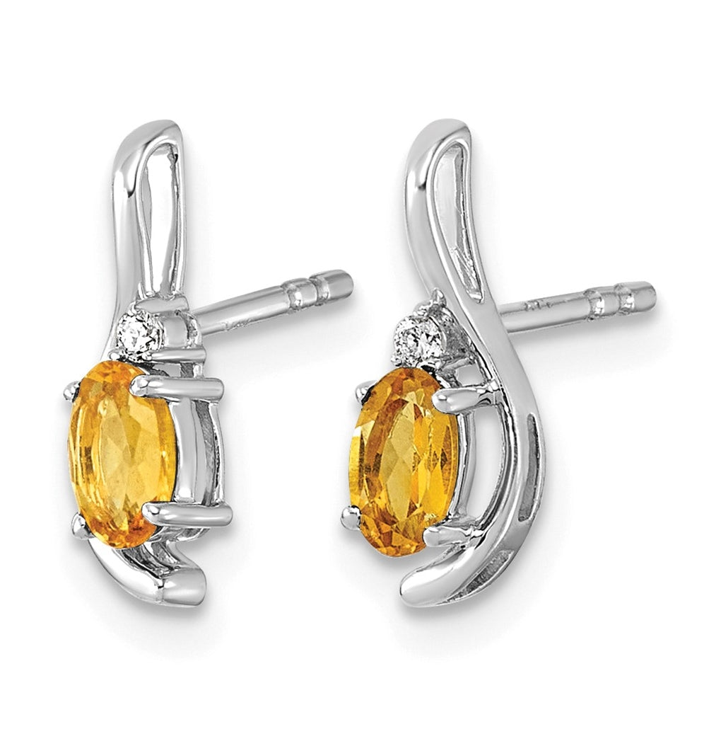 14K Yellow Gold Amethyst & Lab Grown Diamond VS/SI+ G+ February Birthstone Complete Post Earrings – Elegant Jewelry Gift for Birthday, Anniversary, Engagement, Wedding