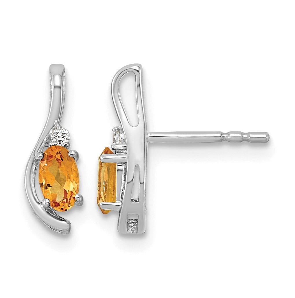 14K Yellow Gold Amethyst & Lab Grown Diamond VS/SI+ G+ February Birthstone Complete Post Earrings – Elegant Jewelry Gift for Birthday, Anniversary, Engagement, Wedding