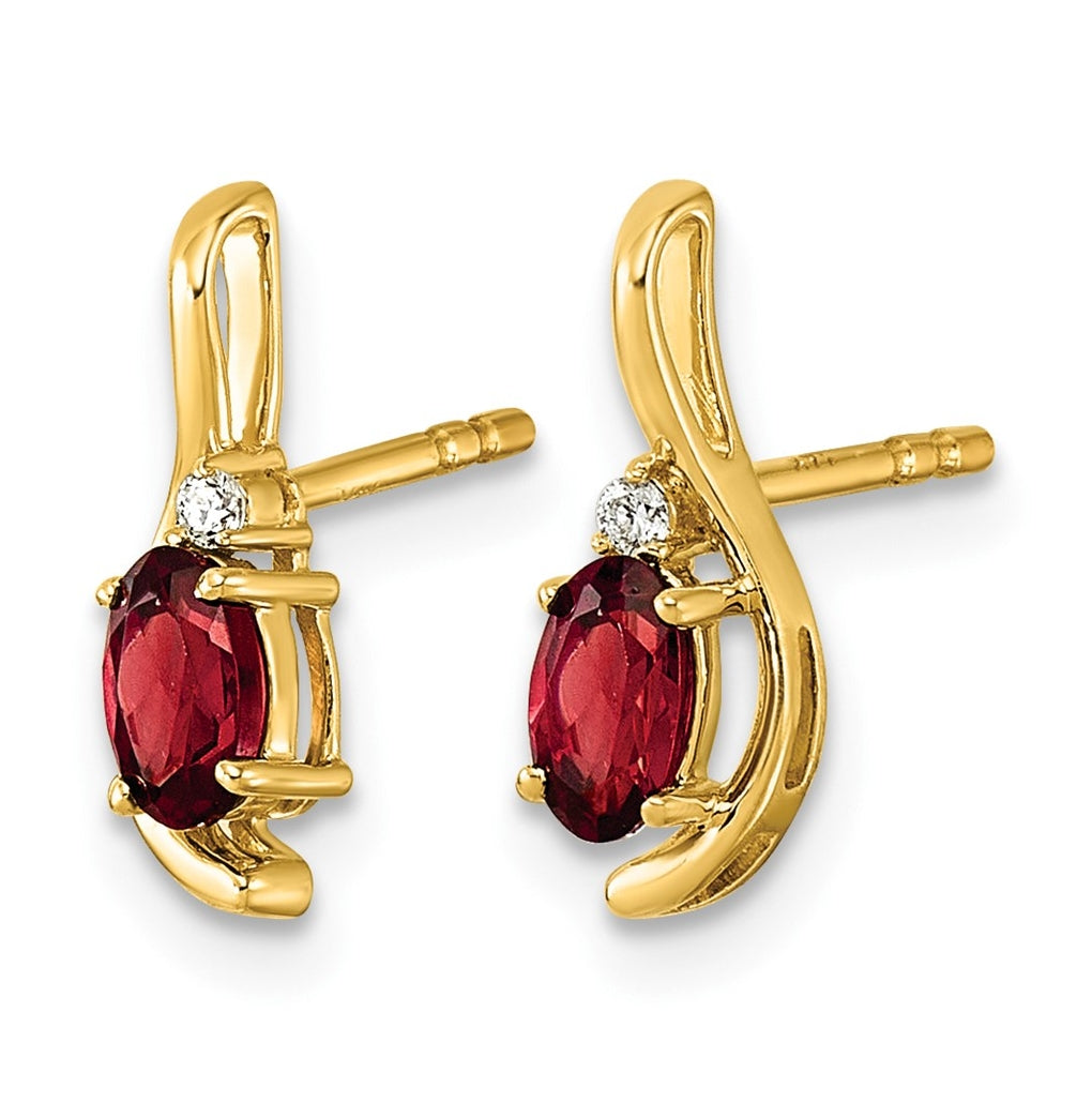 14K Yellow Gold Amethyst & Lab Grown Diamond VS/SI+ G+ February Birthstone Complete Post Earrings – Elegant Jewelry Gift for Birthday, Anniversary, Engagement, Wedding