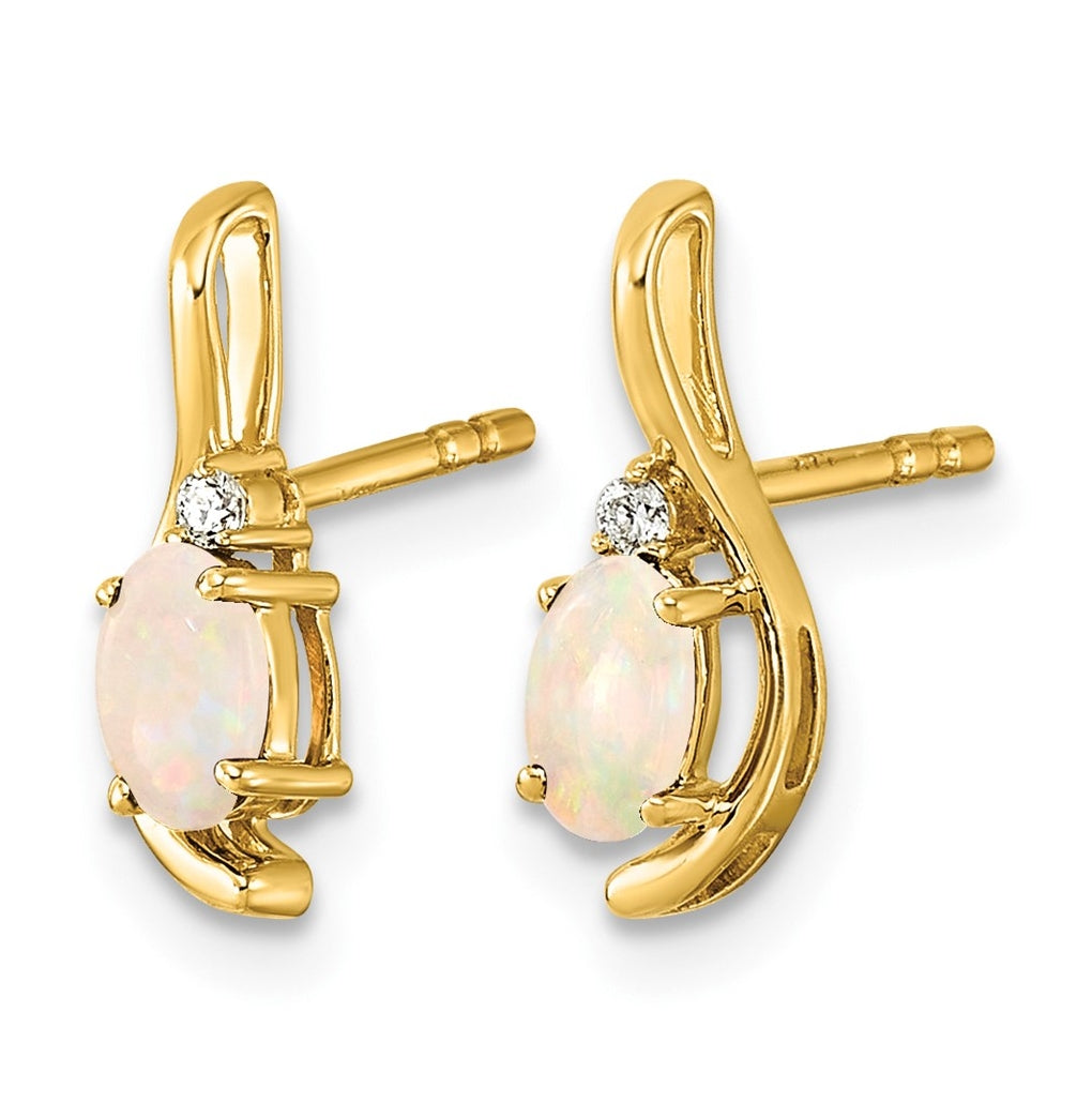 14K Yellow Gold Amethyst & Lab Grown Diamond VS/SI+ G+ February Birthstone Complete Post Earrings – Elegant Jewelry Gift for Birthday, Anniversary, Engagement, Wedding