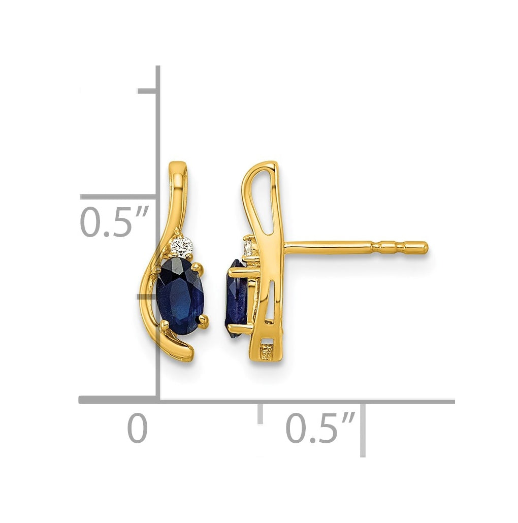 14K Yellow Gold Amethyst & Lab Grown Diamond VS/SI+ G+ February Birthstone Complete Post Earrings – Elegant Jewelry Gift for Birthday, Anniversary, Engagement, Wedding