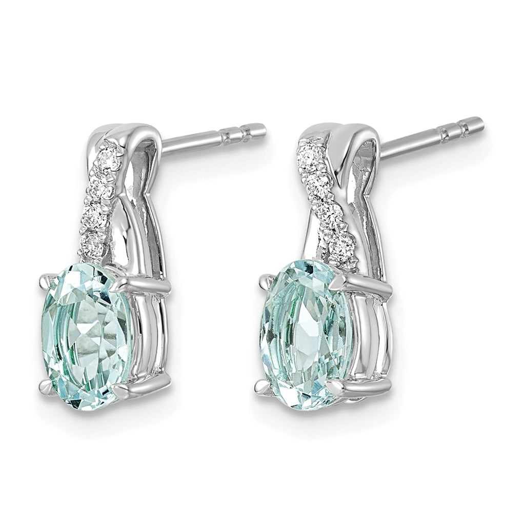 14k White Gold Amethyst & Lab Grown Diamond VS/SI+ G+ February Birthstone Complete Earrings – Elegant Jewelry Gift for Birthday, Anniversary, Engagement, Wedding