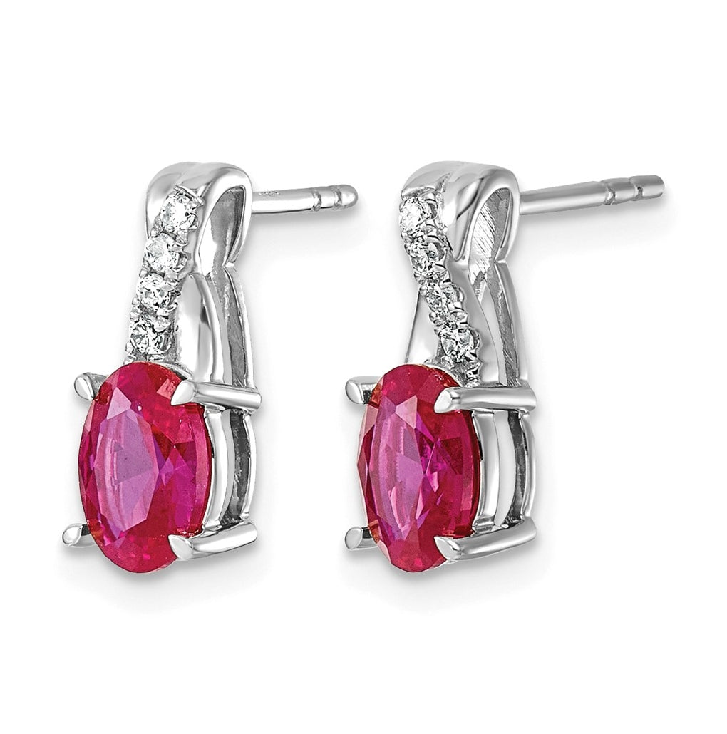 14k White Gold Amethyst & Lab Grown Diamond VS/SI+ G+ February Birthstone Complete Earrings – Elegant Jewelry Gift for Birthday, Anniversary, Engagement, Wedding
