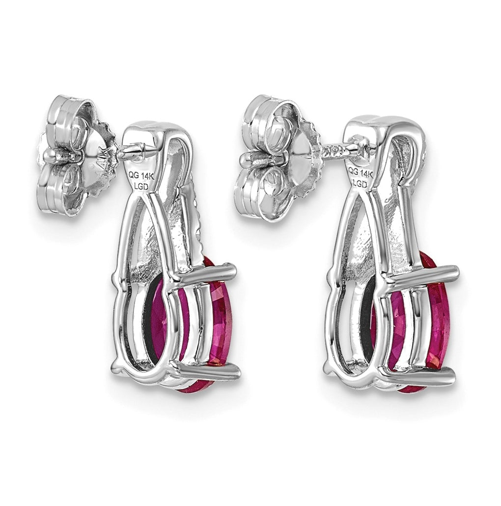 14k White Gold Amethyst & Lab Grown Diamond VS/SI+ G+ February Birthstone Complete Earrings – Elegant Jewelry Gift for Birthday, Anniversary, Engagement, Wedding