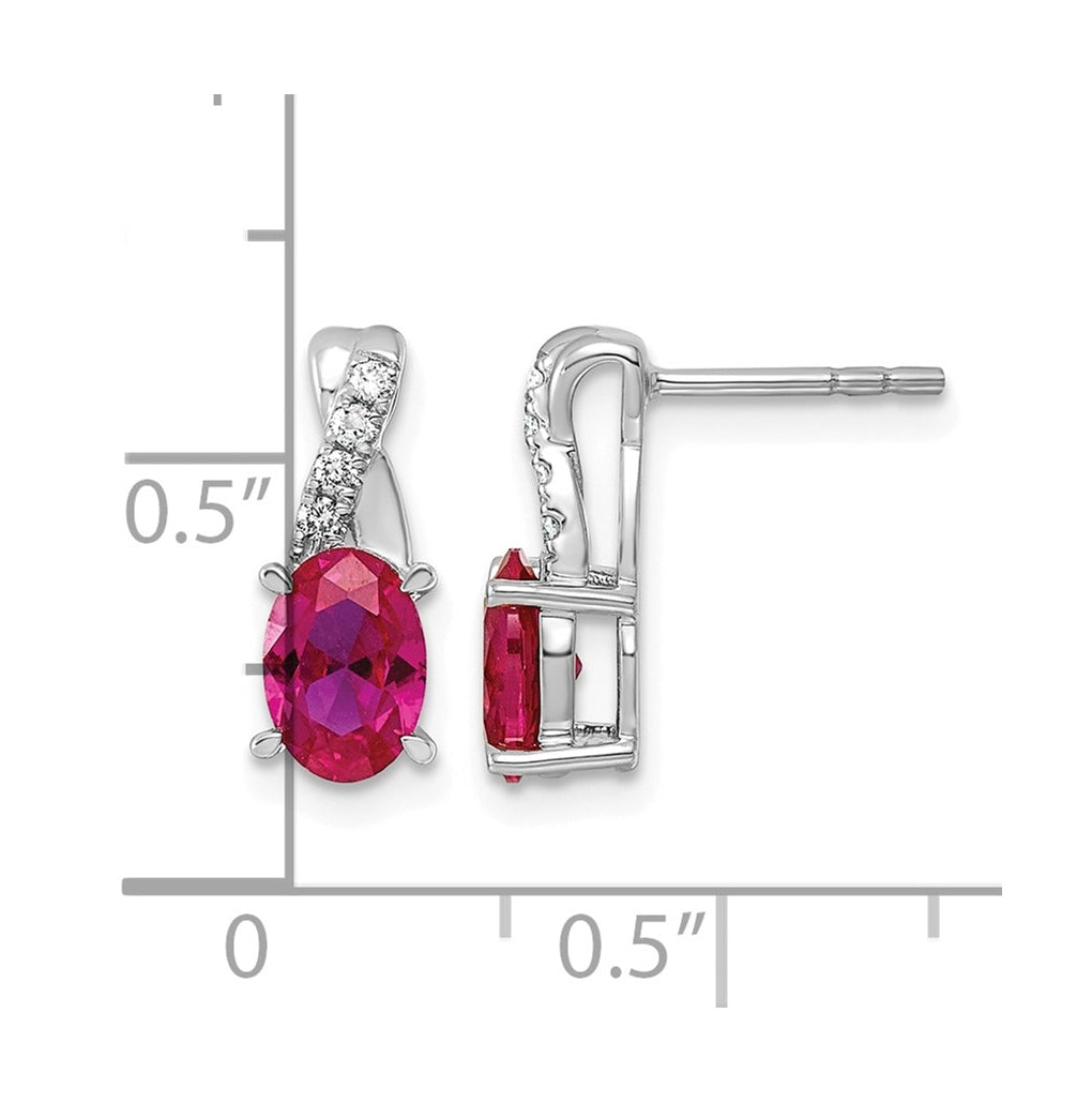 14k White Gold Amethyst & Lab Grown Diamond VS/SI+ G+ February Birthstone Complete Earrings – Elegant Jewelry Gift for Birthday, Anniversary, Engagement, Wedding