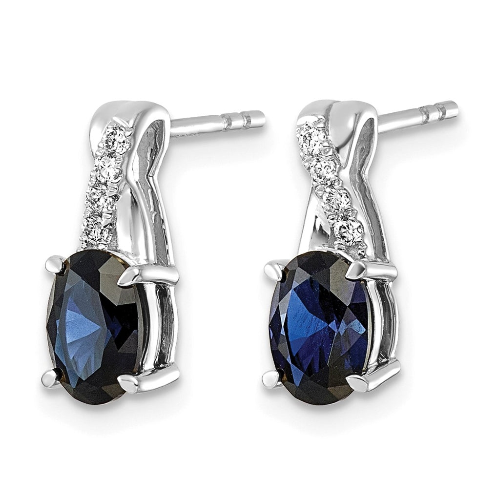 14k White Gold Amethyst & Lab Grown Diamond VS/SI+ G+ February Birthstone Complete Earrings – Elegant Jewelry Gift for Birthday, Anniversary, Engagement, Wedding