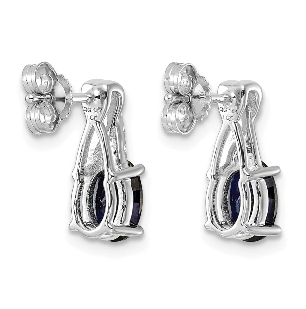 14k White Gold Amethyst & Lab Grown Diamond VS/SI+ G+ February Birthstone Complete Earrings – Elegant Jewelry Gift for Birthday, Anniversary, Engagement, Wedding