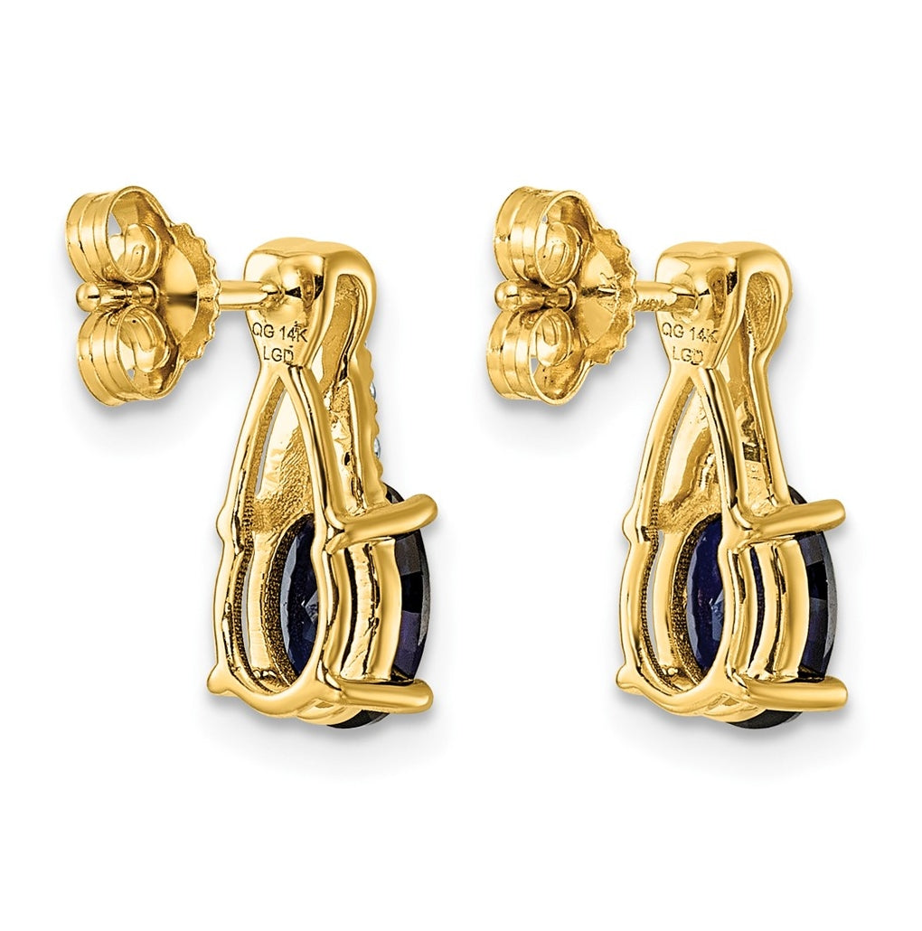 14k White Gold Amethyst & Lab Grown Diamond VS/SI+ G+ February Birthstone Complete Earrings – Elegant Jewelry Gift for Birthday, Anniversary, Engagement, Wedding