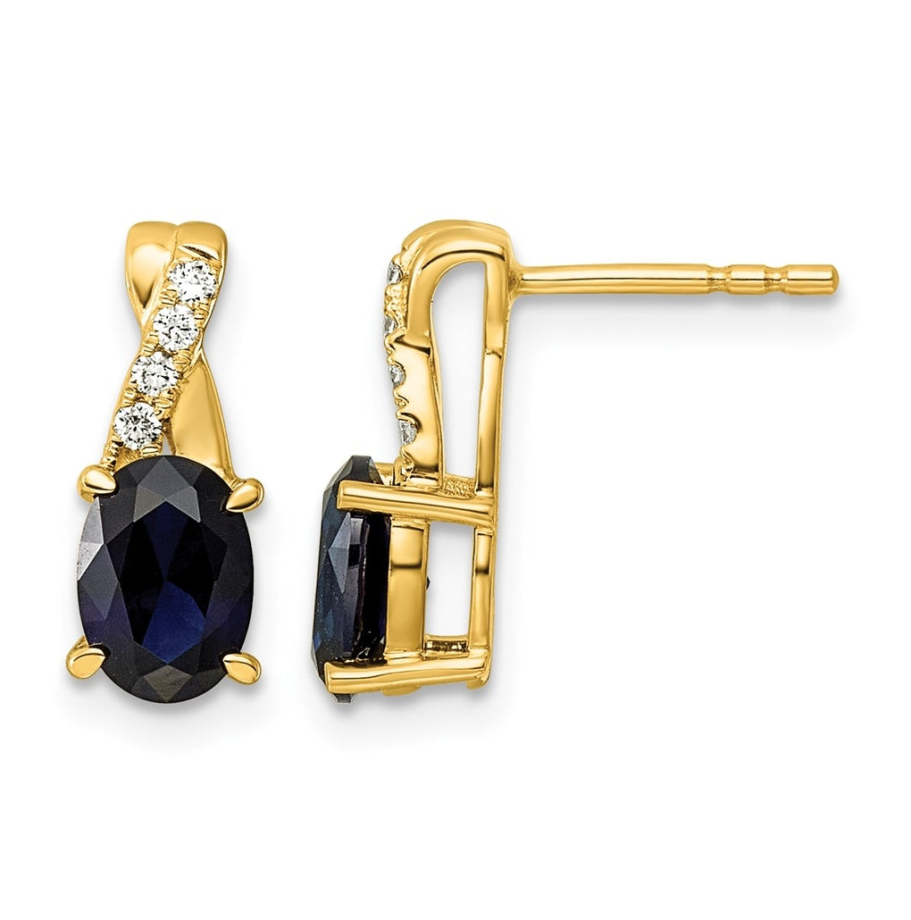 10K Yellow Gold Amethyst & Lab Grown Diamond VS/SI+ G+ February Birthstone Complete Earrings – Elegant Jewelry Gift for Birthday, Anniversary, Engagement, Wedding