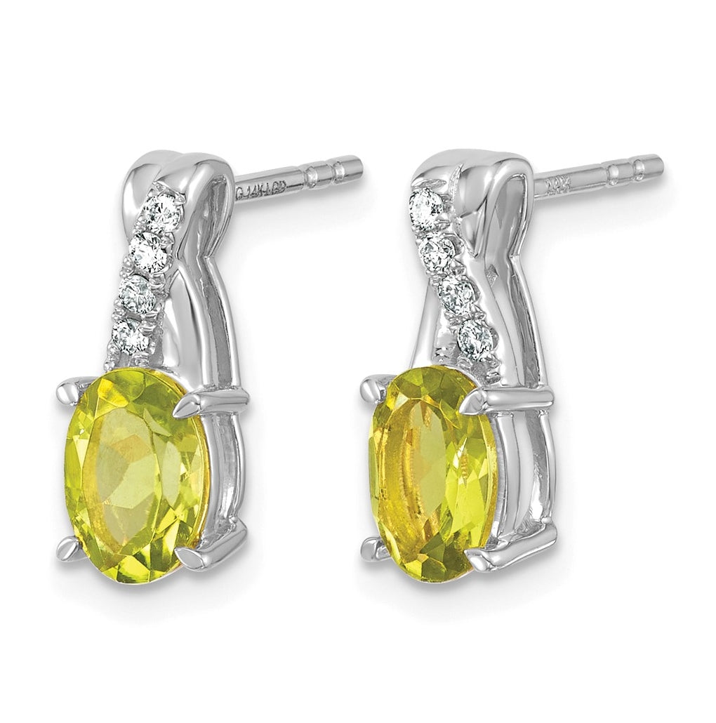 14k White Gold Amethyst & Lab Grown Diamond VS/SI+ G+ February Birthstone Complete Earrings – Elegant Jewelry Gift for Birthday, Anniversary, Engagement, Wedding