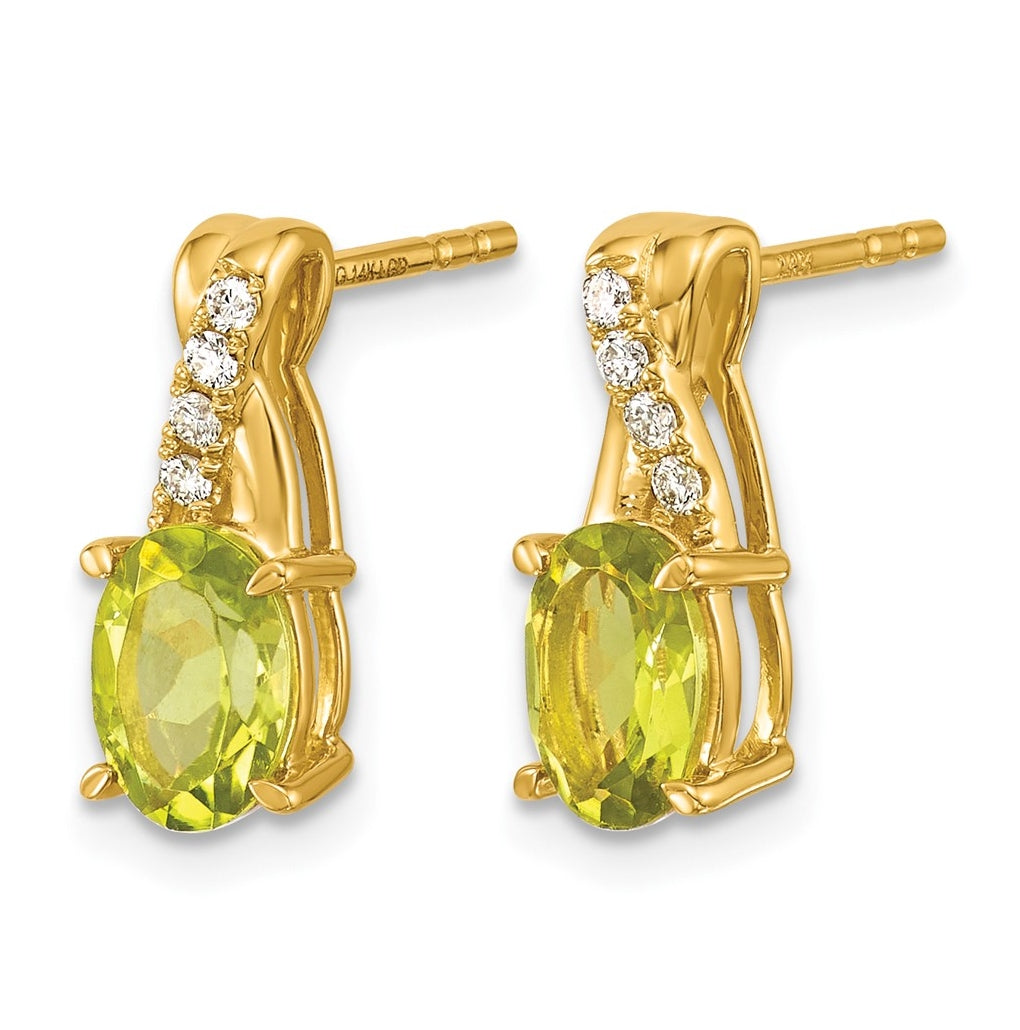 10K Yellow Gold Amethyst & Lab Grown Diamond VS/SI+ G+ February Birthstone Complete Earrings – Elegant Jewelry Gift for Birthday, Anniversary, Engagement, Wedding