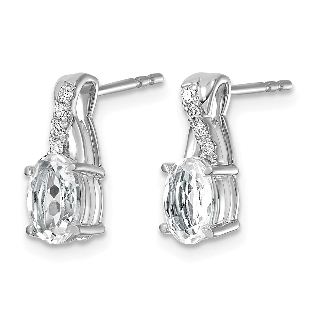 14k White Gold Amethyst & Lab Grown Diamond VS/SI+ G+ February Birthstone Complete Earrings – Elegant Jewelry Gift for Birthday, Anniversary, Engagement, Wedding