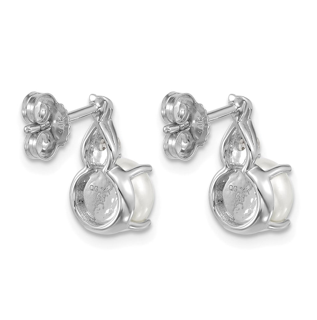 14K White Gold Checkerboard Amethyst & Lab Grown Diamond VS/SI+ G+ February Birthstone Complete Earrings – Elegant Jewelry Gift for Birthday, Anniversary, Engagement, Wedding