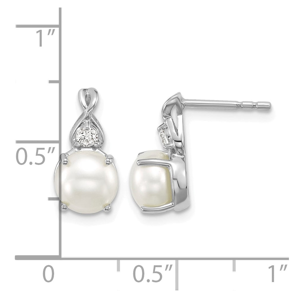 14K White Gold Checkerboard Amethyst & Lab Grown Diamond VS/SI+ G+ February Birthstone Complete Earrings – Elegant Jewelry Gift for Birthday, Anniversary, Engagement, Wedding