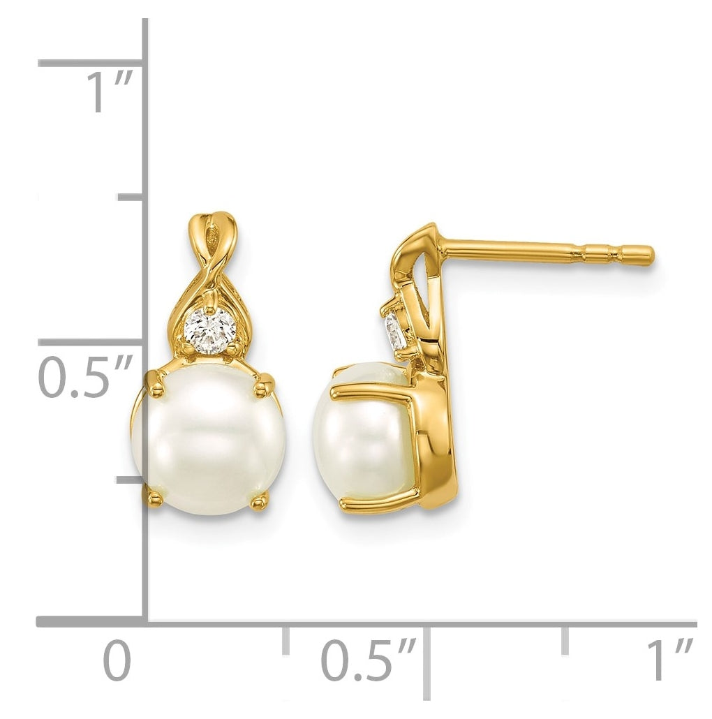 10K Yellow Gold Checkerboard Amethyst & Lab Grown Diamond VS/SI+ G+ February Birthstone Complete Earrings – Elegant Jewelry Gift for Birthday, Anniversary, Engagement, Wedding
