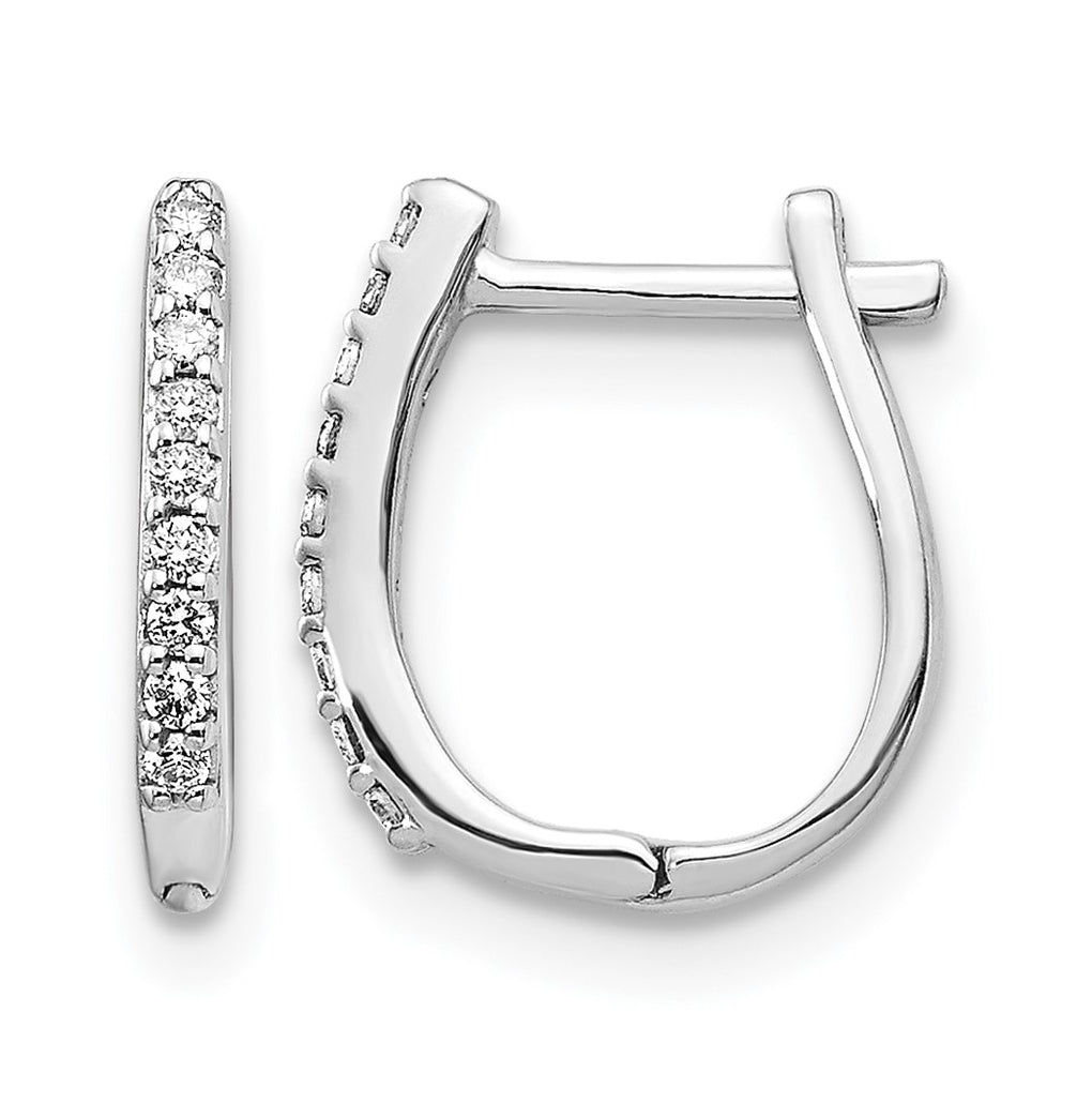 10k Yellow Gold 1/10 ct Lab Grown Diamond VS/SI+ G+ Complete Hinged Hoop Earrings – Elegant Jewelry Gift for Birthday, Anniversary, Engagement, Wedding