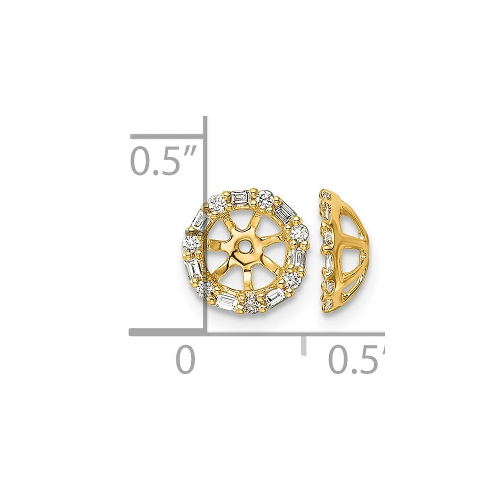 14K White Gold 1/5ct Lab Grown Diamond VS/SI+ G+ Complete Earring Jackets – Elegant Jewelry Gift for Birthday, Anniversary, Engagement, Wedding