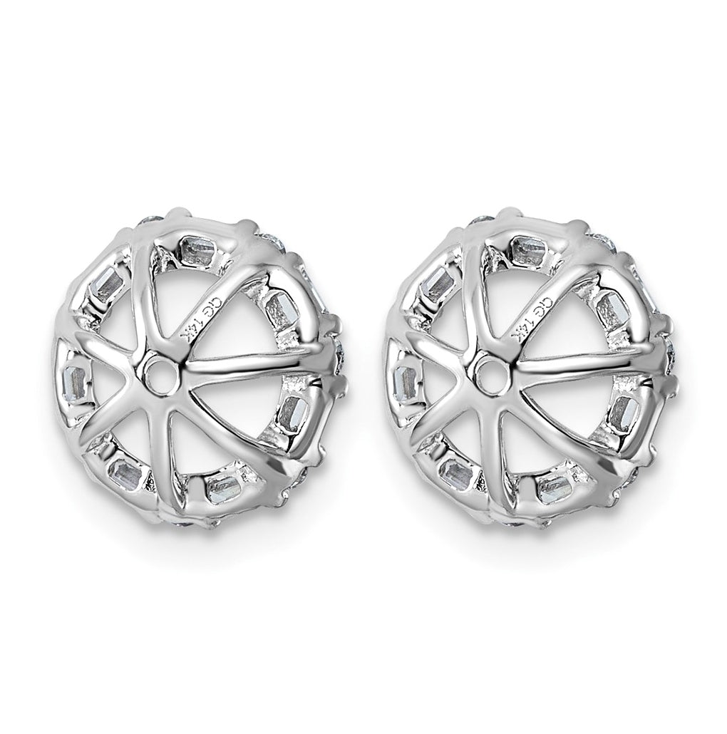 14K White Gold 1/5ct Lab Grown Diamond VS/SI+ G+ Complete Earring Jackets – Elegant Jewelry Gift for Birthday, Anniversary, Engagement, Wedding