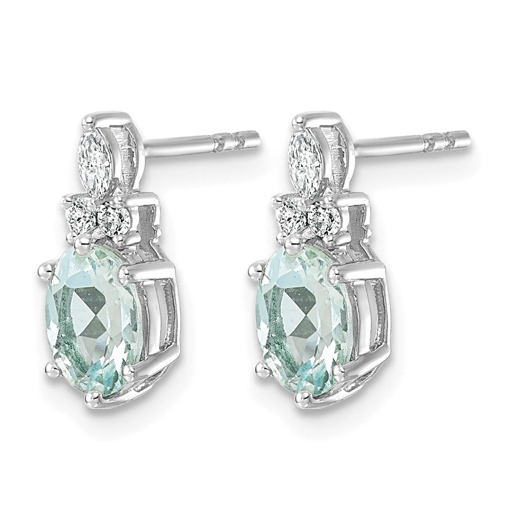 14k White Gold Amethyst & 1/6 carat Lab Grown Diamond VS/SI+ G+ February Birthstone Complete Twisted Earrings – Elegant Jewelry Gift for Birthday, Anniversary, Engagement, Wedding