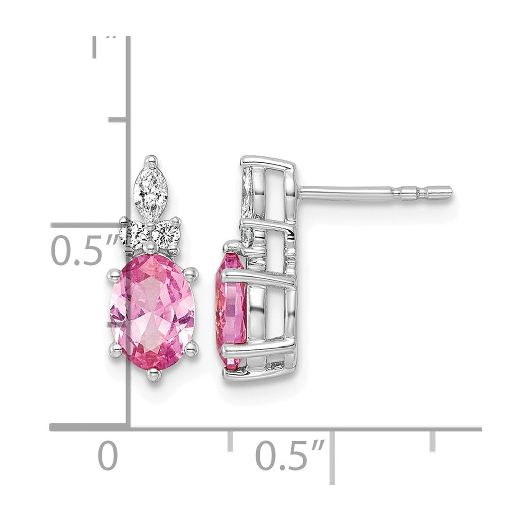 14k White Gold Amethyst & 1/6 carat Lab Grown Diamond VS/SI+ G+ February Birthstone Complete Twisted Earrings – Elegant Jewelry Gift for Birthday, Anniversary, Engagement, Wedding