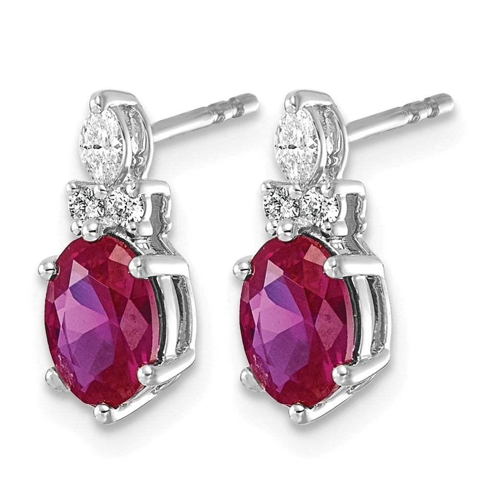 14k White Gold Amethyst & 1/6 carat Lab Grown Diamond VS/SI+ G+ February Birthstone Complete Twisted Earrings – Elegant Jewelry Gift for Birthday, Anniversary, Engagement, Wedding