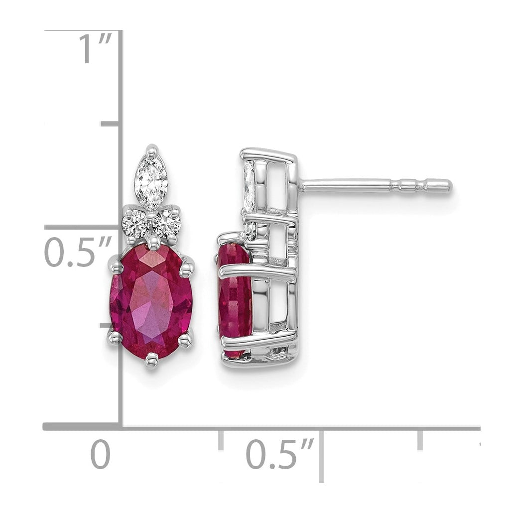 14k White Gold Amethyst & 1/6 carat Lab Grown Diamond VS/SI+ G+ February Birthstone Complete Twisted Earrings – Elegant Jewelry Gift for Birthday, Anniversary, Engagement, Wedding