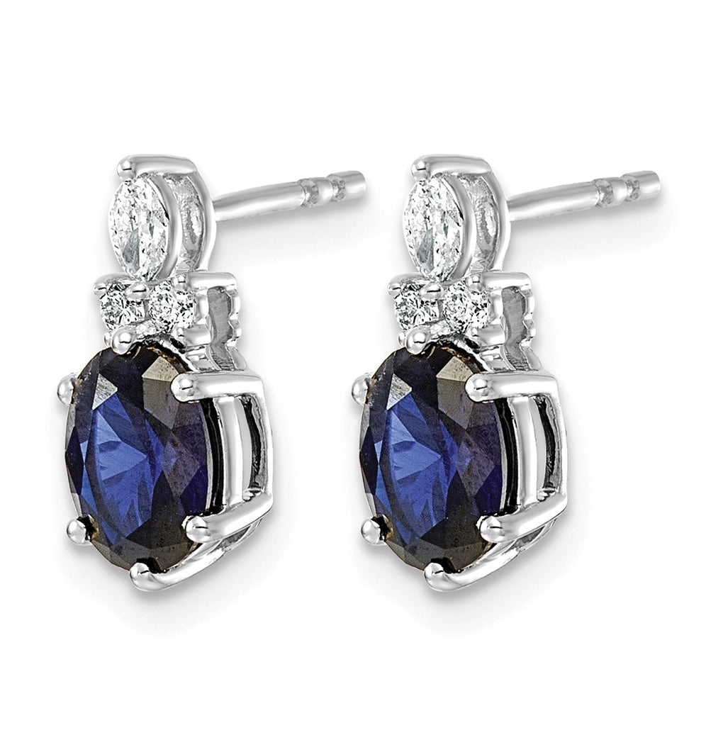 14k White Gold Amethyst & 1/6 carat Lab Grown Diamond VS/SI+ G+ February Birthstone Complete Twisted Earrings – Elegant Jewelry Gift for Birthday, Anniversary, Engagement, Wedding