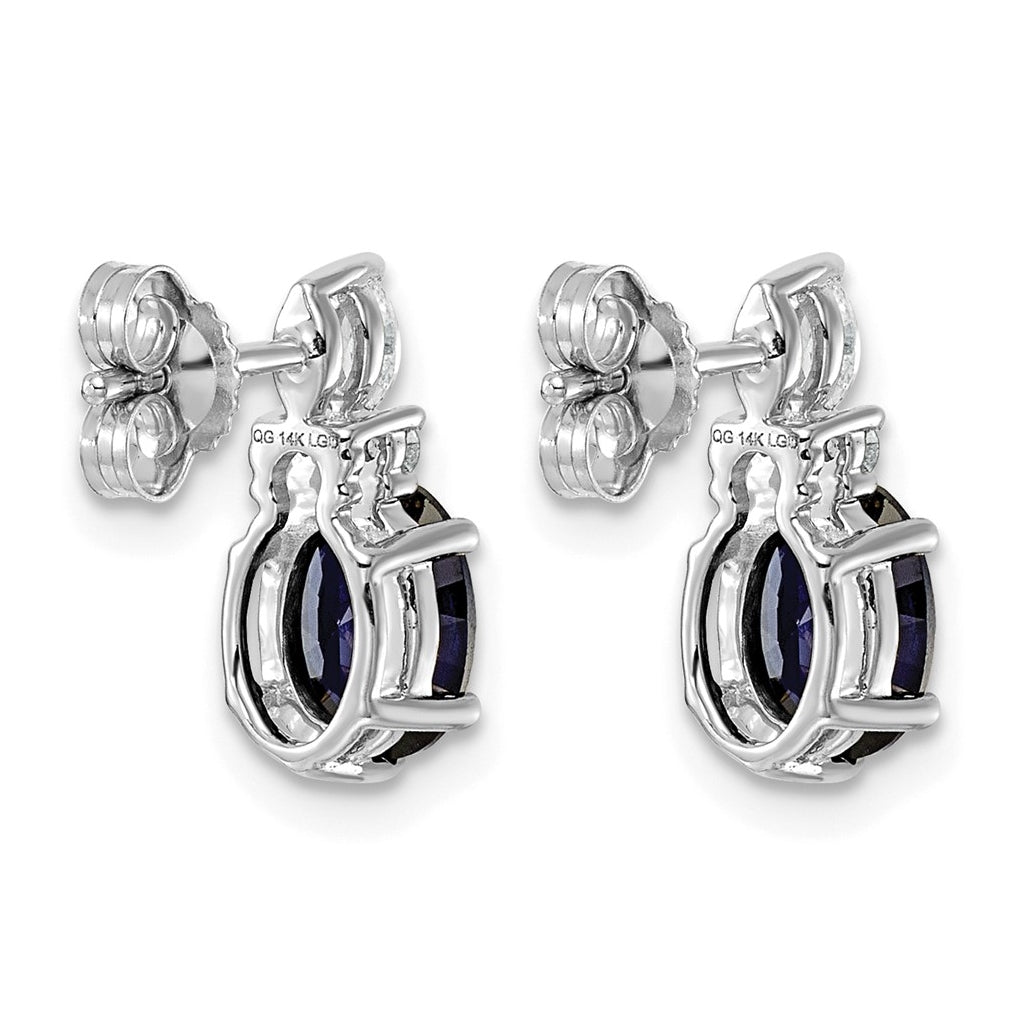 14k White Gold Amethyst & 1/6 carat Lab Grown Diamond VS/SI+ G+ February Birthstone Complete Twisted Earrings – Elegant Jewelry Gift for Birthday, Anniversary, Engagement, Wedding