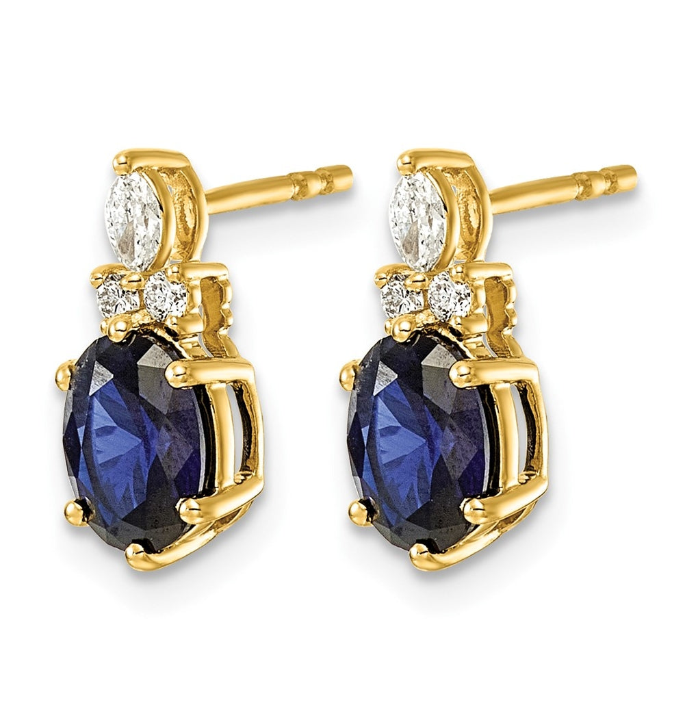 14k White Gold Amethyst & 1/6 carat Lab Grown Diamond VS/SI+ G+ February Birthstone Complete Twisted Earrings – Elegant Jewelry Gift for Birthday, Anniversary, Engagement, Wedding