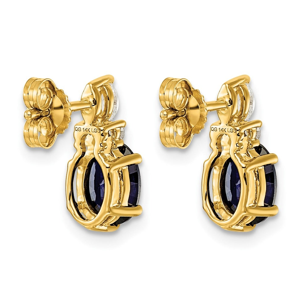 14k White Gold Amethyst & 1/6 carat Lab Grown Diamond VS/SI+ G+ February Birthstone Complete Twisted Earrings – Elegant Jewelry Gift for Birthday, Anniversary, Engagement, Wedding