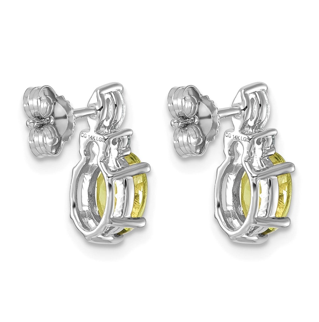 14k White Gold Amethyst & 1/6 carat Lab Grown Diamond VS/SI+ G+ February Birthstone Complete Twisted Earrings – Elegant Jewelry Gift for Birthday, Anniversary, Engagement, Wedding