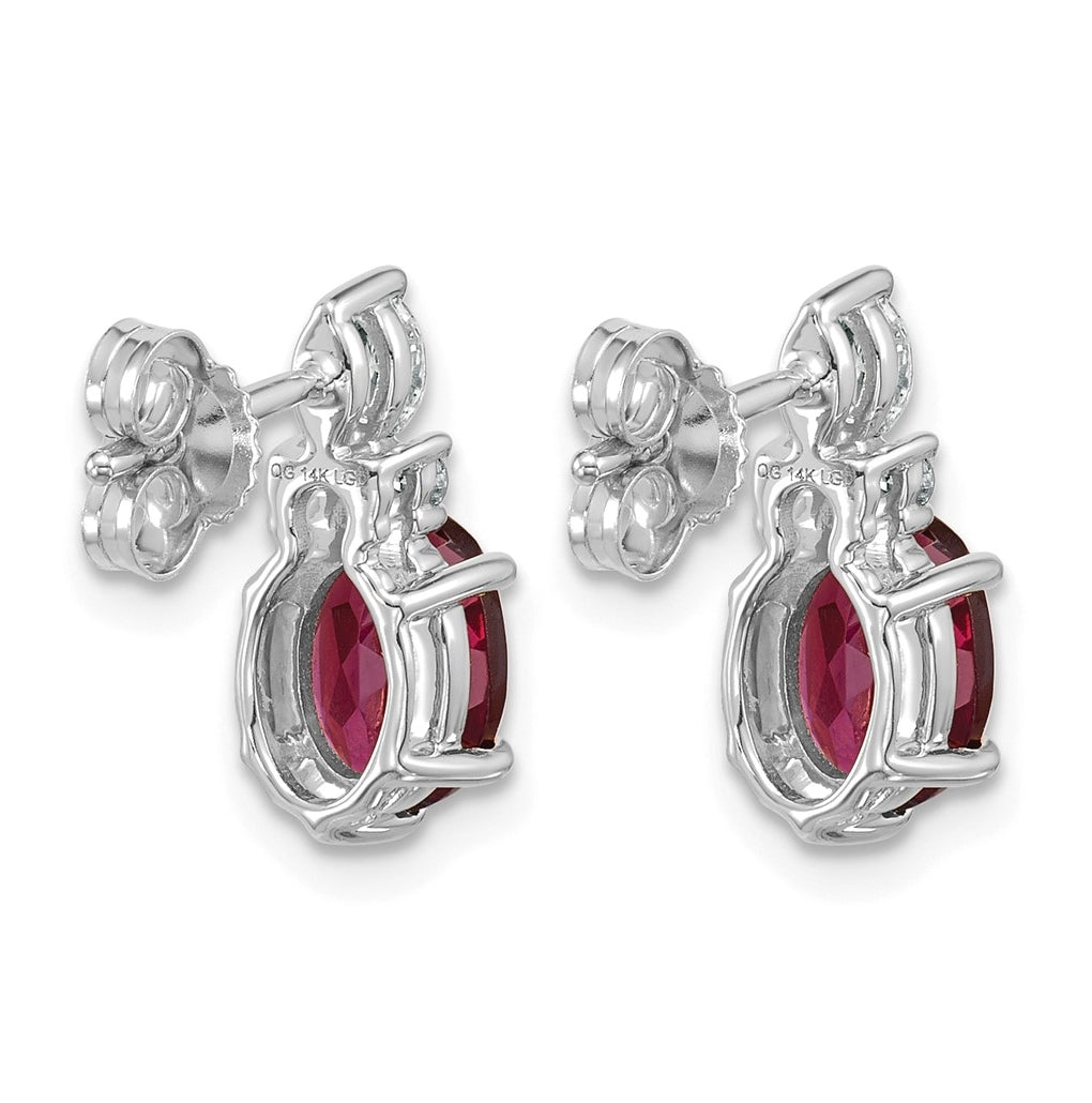 14k White Gold Amethyst & 1/6 carat Lab Grown Diamond VS/SI+ G+ February Birthstone Complete Twisted Earrings – Elegant Jewelry Gift for Birthday, Anniversary, Engagement, Wedding