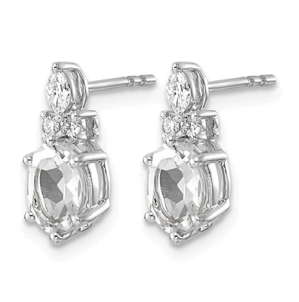 14k White Gold Amethyst & 1/6 carat Lab Grown Diamond VS/SI+ G+ February Birthstone Complete Twisted Earrings – Elegant Jewelry Gift for Birthday, Anniversary, Engagement, Wedding