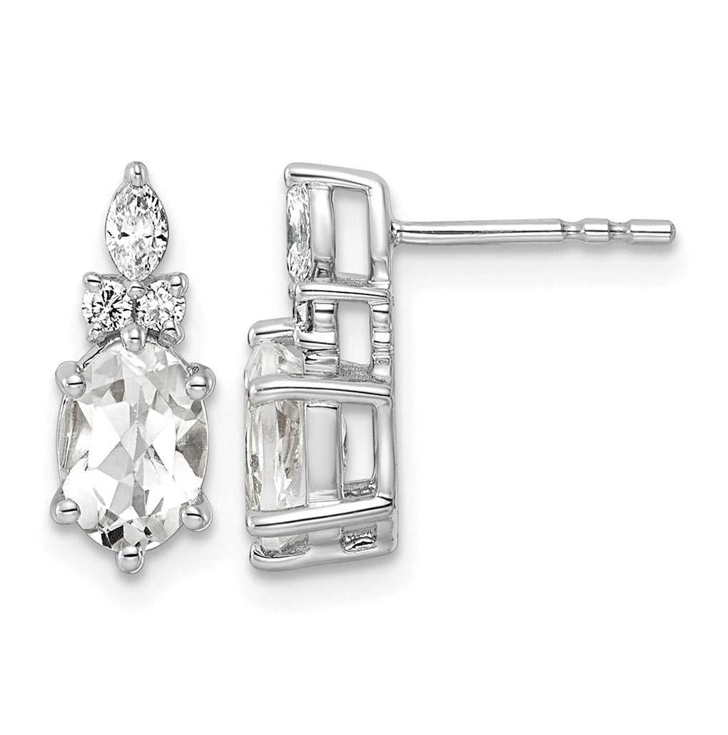 14k White Gold Amethyst & 1/6 carat Lab Grown Diamond VS/SI+ G+ February Birthstone Complete Twisted Earrings – Elegant Jewelry Gift for Birthday, Anniversary, Engagement, Wedding