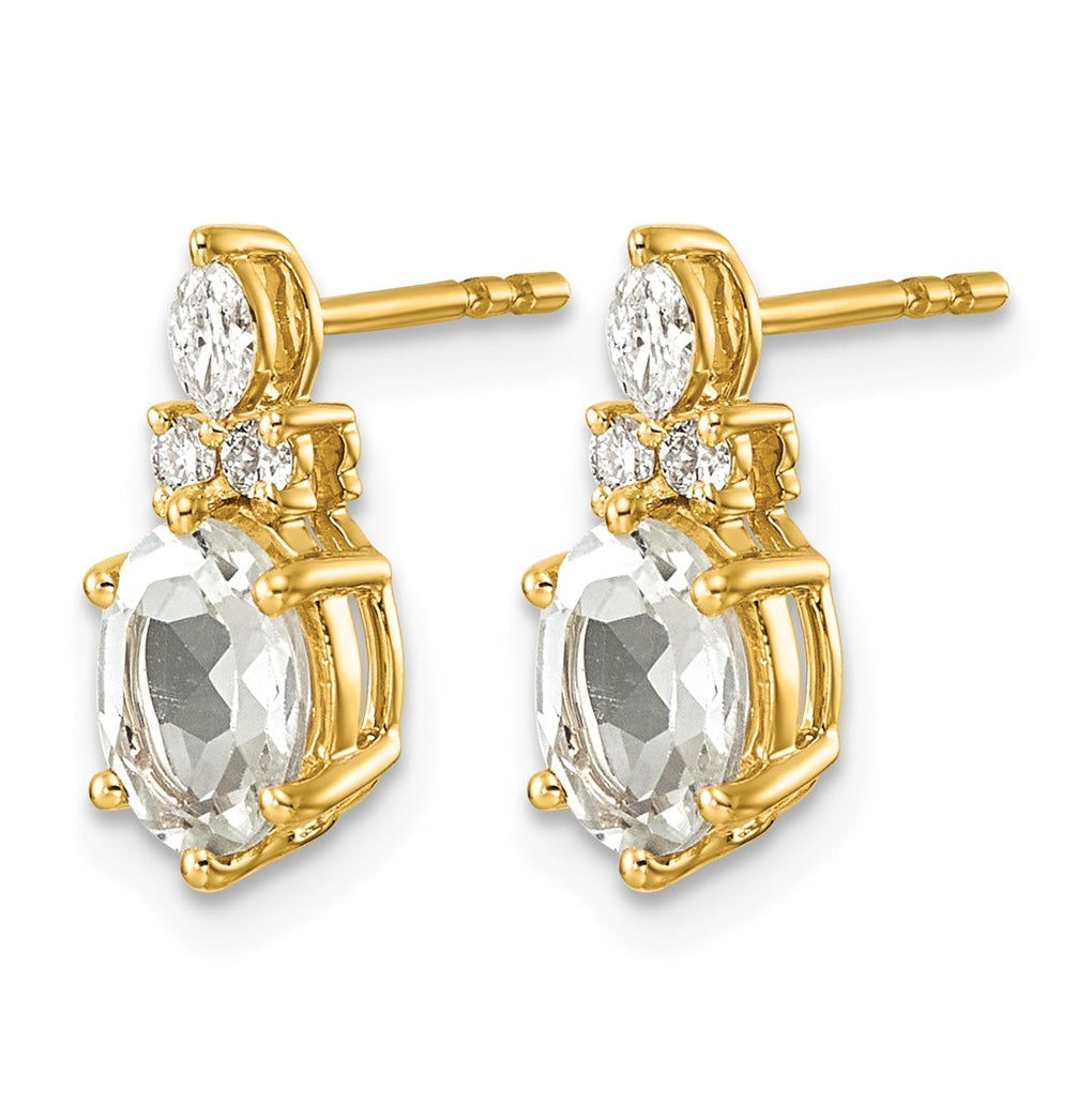 14k White Gold Amethyst & 1/6 carat Lab Grown Diamond VS/SI+ G+ February Birthstone Complete Twisted Earrings – Elegant Jewelry Gift for Birthday, Anniversary, Engagement, Wedding