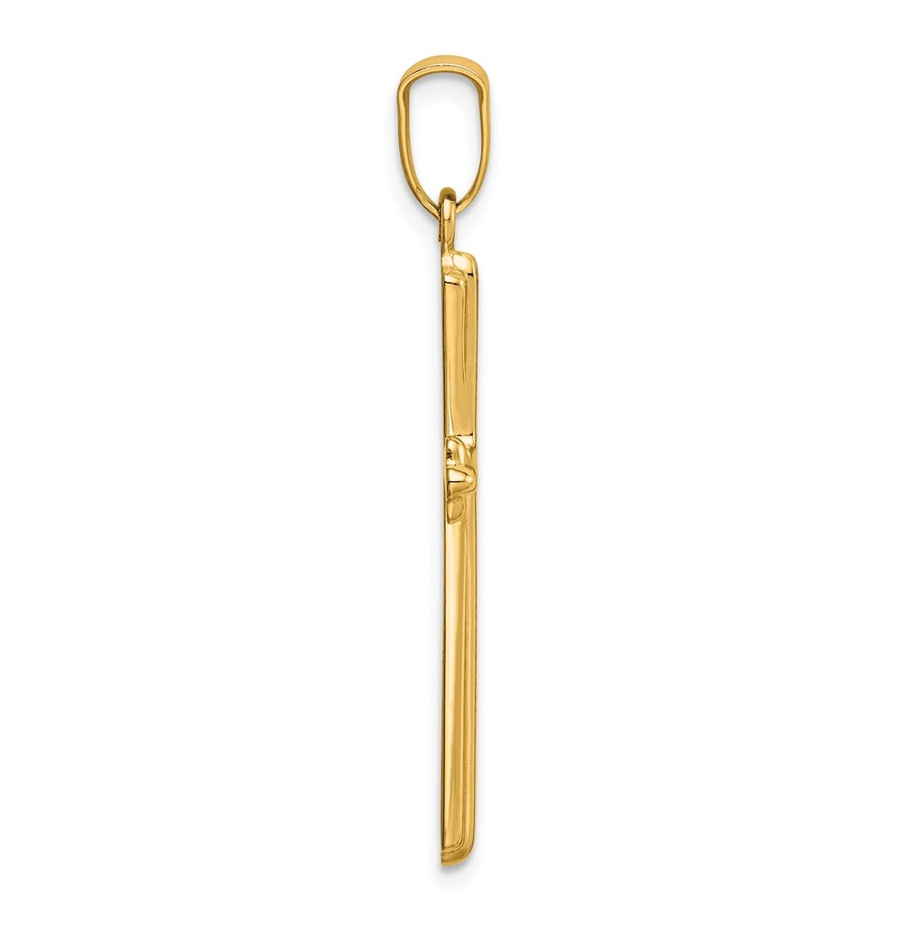 14K Yellow Gold Polished Cross Pendant – Elegant Jewelry Gift for Birthday, Anniversary, Engagement, Wedding