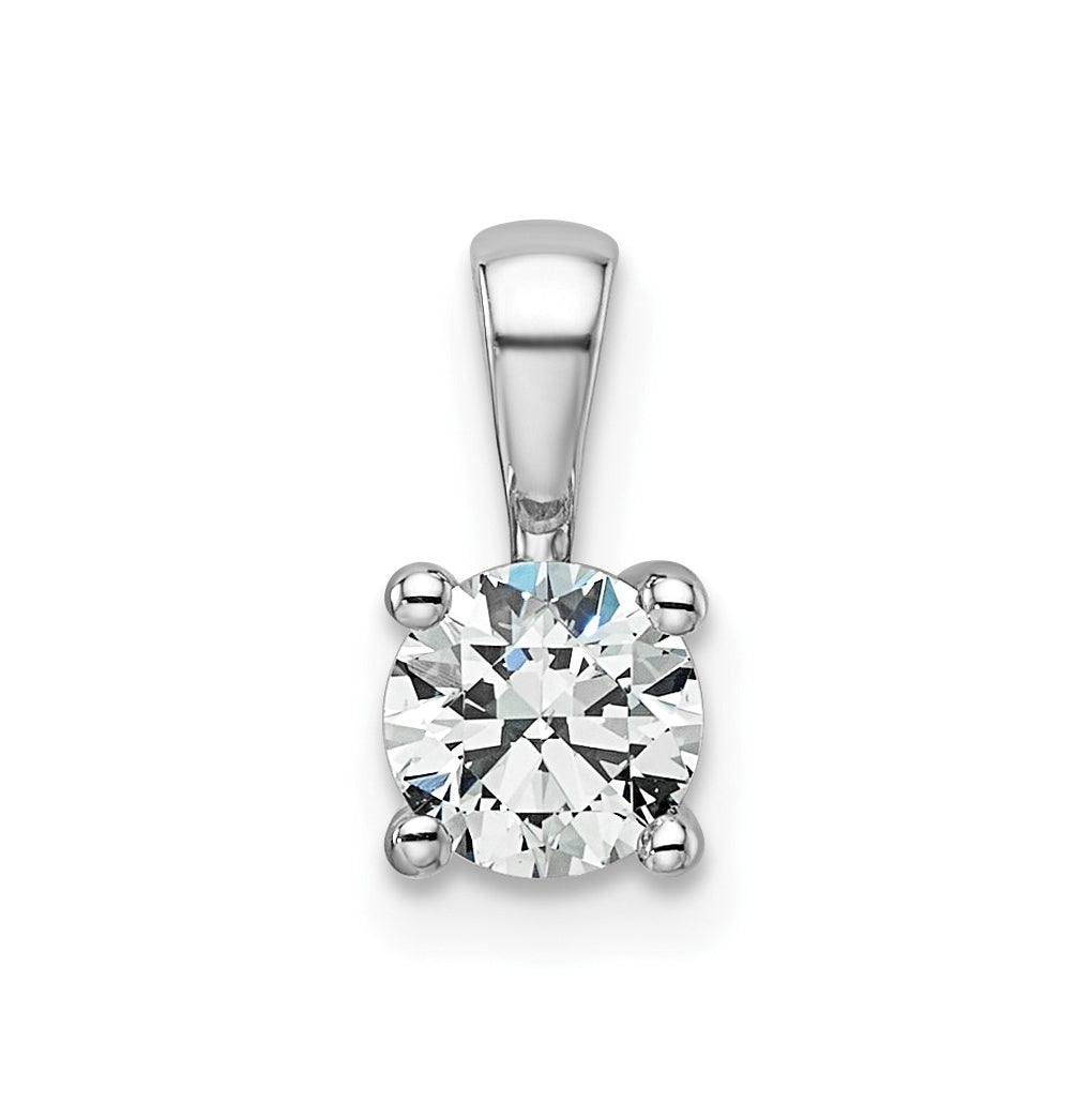10K Yellow Gold 1/2 ct Lab Grown Diamond VS+ F+ Round Complete 4 Prong Pendant – Elegant Jewelry Gift for Birthday, Anniversary, Engagement, Wedding